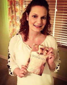 Victoria Robertson, my high school friend, was the first to post a picture of her holding The Midwife.